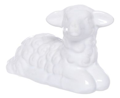 Baranek ceramiczny, biały, 10-5-6 cm