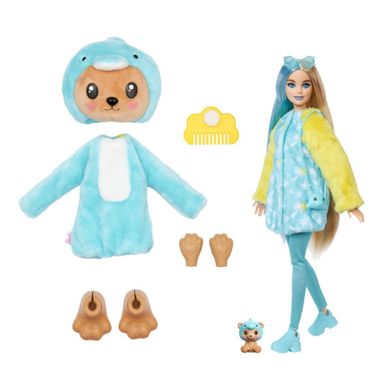 Barbie, Cutie Reveal, Kostiumy Zwierzaczki, lalka Miś-Delfin z akcesoriami