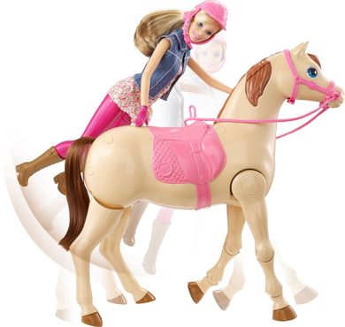 Barbie, Dżokejka i konik, zestaw z lalką