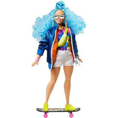 Barbie, Extra Moda, lalka z deskorolką i kotkami #4