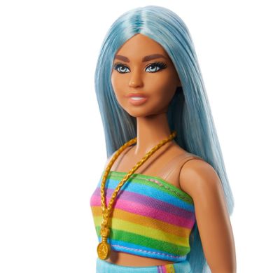 Barbie, Fashionistas, Tęczowo-niebieski komplet, lalka