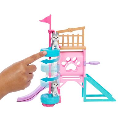 Barbie, Plac zabaw piesków + Stacie, zestaw z lalką i akcesoriami