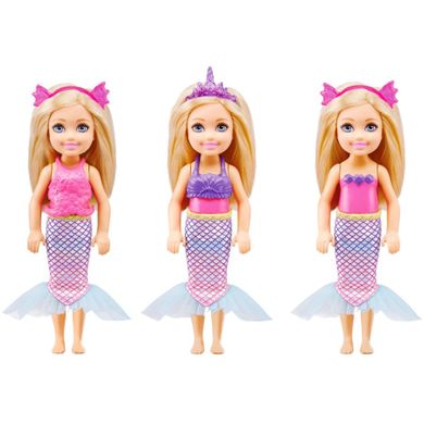 Barbie, Przebieranki Chelsea, zestaw z lalką i ubrankami