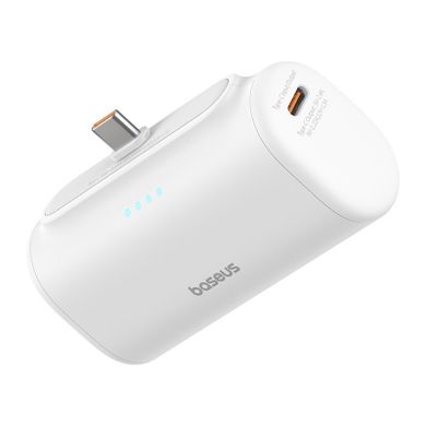 Baseus, Powerbank, Compact 5000mAh USB-C, biały