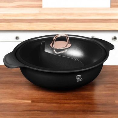 Berlinger Haus, garnek tytanowy hot pot z pokrywą, black rose, 30 cm