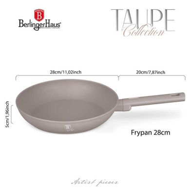 Berlinger Haus, patelnia tytanowa, taupe, 28 cm