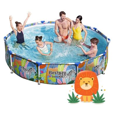 Bestway, basen ogrodowy stelażowy, zestaw 4w1, 305-66 cm