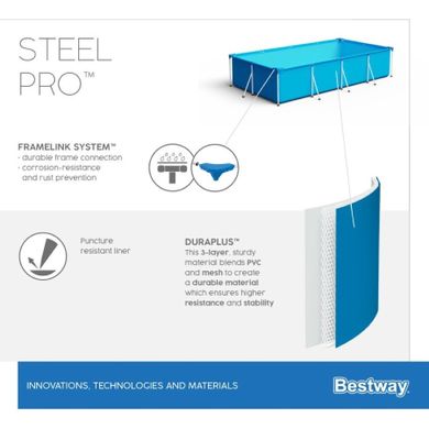 Bestway, Steel Pro, basen stalażowy, 400-211-81 cm