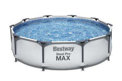 Bestway, Steel Pro Max, basen stelażowy z pompą filtracyjną, 3,05-0,76m