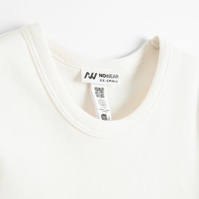Biała koszulka basic z bawełny czesanej NOWEAR
