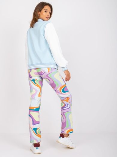 Bluza bomberka damska, rozpinana, niebieska, Ex Moda