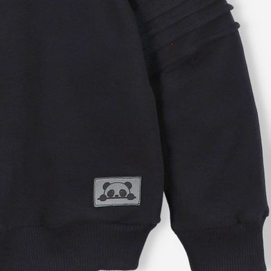 Bluza chłopięca, rozpinana, czarna, Pandamello