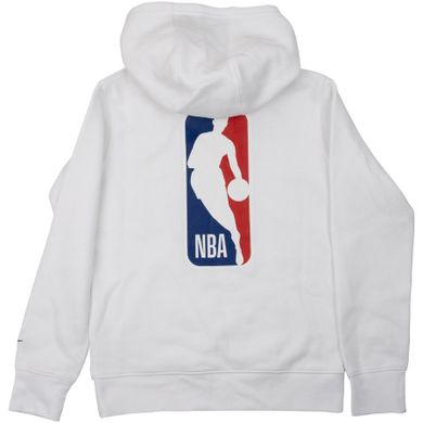 Bluza chłopięca z kapturem, biała, Nike NBA Team Logo Fleece