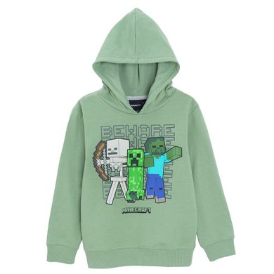 Bluza chłopięca z kapturem, zielona, Minecraft