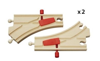 Brio World, Kolejowe zwrotnice mechaniczne, zabawka drewniana