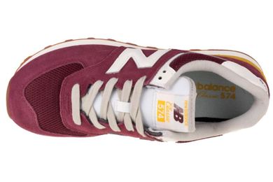 Buty sportowe damskie, bordowe, New Balance WL574VN2