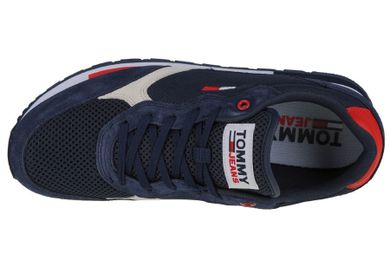Buty sportowe męskie, granatowe, Tommy Hilfiger Jeans Retro Runner Mix