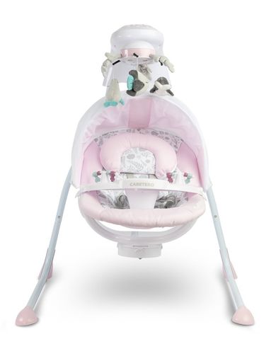 Caretero, Raffi, huśtawka, krzesełko, leżaczek, 3w1, pink