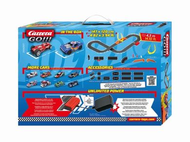 Carrera Go, Hot Wheels, tor wyścigowy ze skocznią, 4,3 m