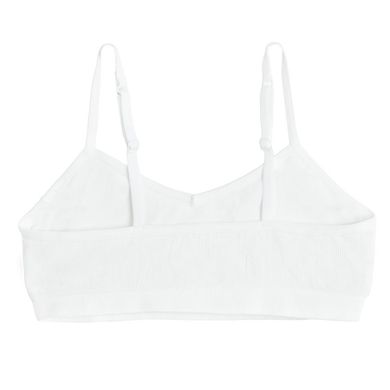 Cool Club, Biustonosz dziewczęcy, prążkowany, biały, mikrofibra, zestaw, 2 szt.