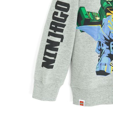 Cool Club, Bluza chłopięca, szara melanż, LEGO Ninjago