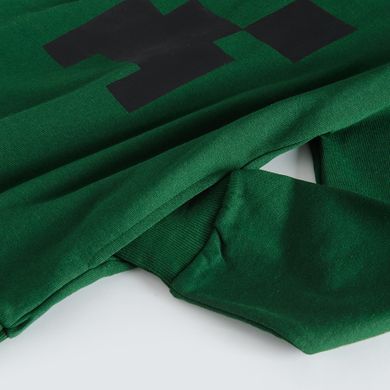 Cool Club, Bluza chłopięca z kapturem, ciemnozielona, Minecraft