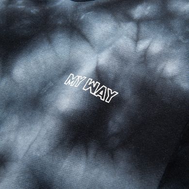 Cool Club, Bluza chłopięca z kapturem, czarno-szara, tie dye