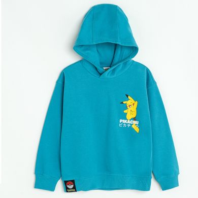 Cool Club, Bluza chłopięca z kapturem, turkusowa, Pokemon