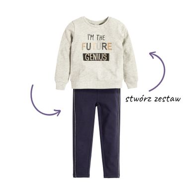 Cool Club, Bluza dziewczęca, szara, I'm the future genius
