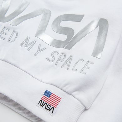 Cool Club, Bluza dziewczęca z kapturem, biała, NASA