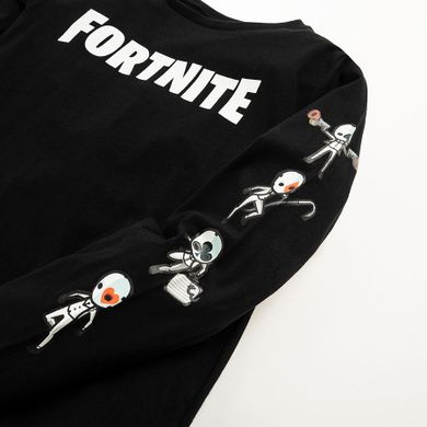 Cool Club, Bluzka chłopięca z długim rękawem, czarna, Fortnite