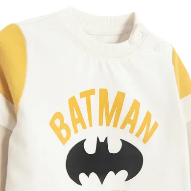 Cool Club, Bluzka chłopięca z długim rękawem, ecru, Batman