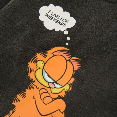 Cool Club, Bluzka chłopięca z długim rękawem, szara, Garfield