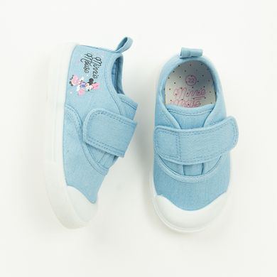 Cool Club, Kapcie dziewczęce, niebieskie, Zdrowa Stopa, podeszwa Barefoot, Myszka Minnie