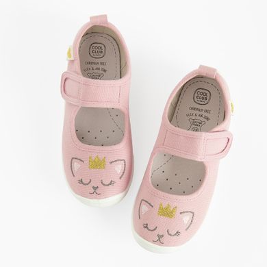 Cool Club, Kapcie dziewczęce, różowe, skórzana wkładka, Zdrowa Stopa