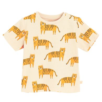 Cool Club, Komplet chłopięcy, T-shirt, Szorty, beżowy