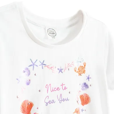 Cool Club, Komplet dziewczęcy, T-shirt, Spódnica, mix