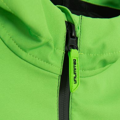 Cool Club, Kurtka softshell chłopięca z kapturem, zielono-czarna