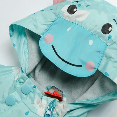 Cool Club, Kurtka wiosenna niemowlęca z kapturem, turkusowa, chmurki, Fisher-Price