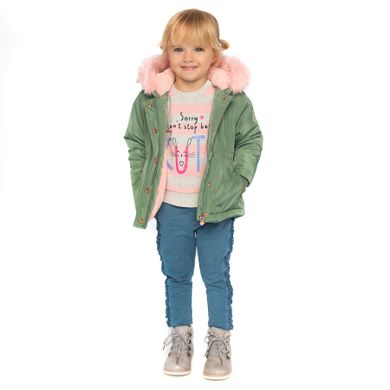 Cool Club, Kurtka zimowa dziewczęca, khaki, Cute girl