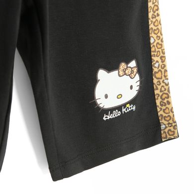 Cool Club, Legginsy dziewczęce, kolarki, czarne, Hello Kitty