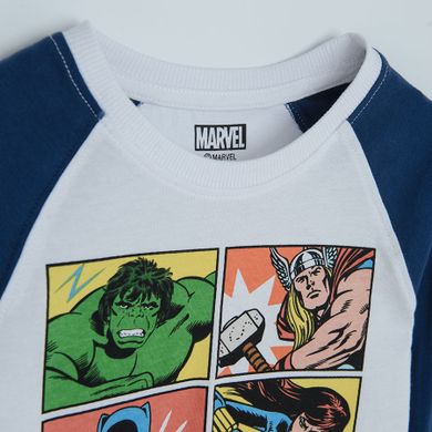 Cool Club, Piżama chłopięca, biało-granatowa, The Avengers