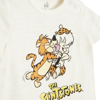 Cool Club, Rampers chłopięcy, biało-beżowy, The Flintstones