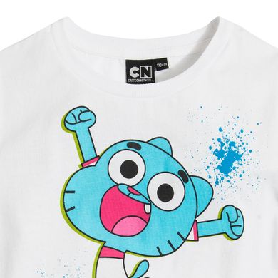 Cool Club, T-shirt chłopięcy, biały, Gumball