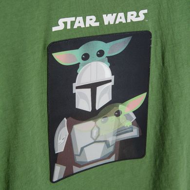 Cool Club, T-shirt chłopięcy, khaki, Star Wars Mandalorian