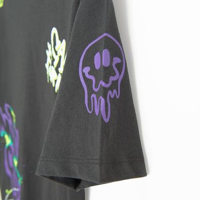 Cool Club, T-shirt chłopięcy, oversize, grafitowy