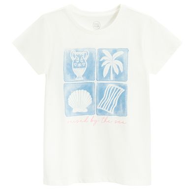 Cool Club, T-shirt dziewczęcy, biały