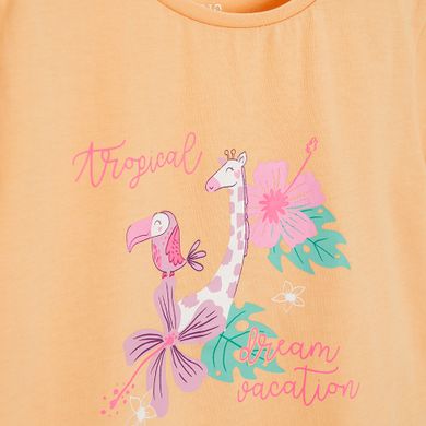 Cool Club, T-shirt dziewczęcy, pomarańczowy
