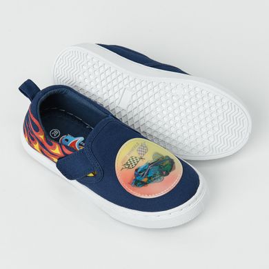 Cool Club, Trampki slip on chłopięce, granatowe, Hot Wheels