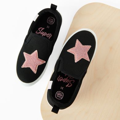 Cool Club, Trampki slip on dziewczęce, czarne